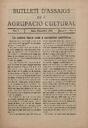 Butllet&iacute; d'Assaigs de l'Agrupaci&oacute; Cultural, n&uacute;m. 3, 12/1931 [Exemplar]
