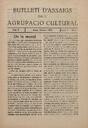 Butllet&iacute; d'Assaigs de l'Agrupaci&oacute; Cultural, n&uacute;m. 5, 2/1932 [Exemplar]