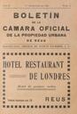 Boletín de la Cámara Oficial de la Propiedad Urbana de la Comarca de Reus, #2, 1/3/1921 [Issue]