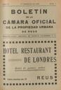 Boletín de la Cámara Oficial de la Propiedad Urbana de la Comarca de Reus, #7, 1/6/1922 [Issue]