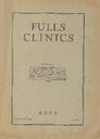 Fulles clíniques, núm. 1, 1/1/1936 [Exemplar]