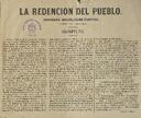 La Redenci&oacute;n del Pueblo, n&uacute;m. 1, 5/11/1868 [Exemplar]