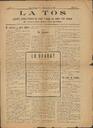 La Tos, n&uacute;m. 1, 21/11/1891 [Exemplar]