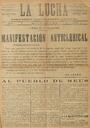 La Lucha : Semanario Republicano Radical, n&uacute;m. 6, 9/7/1910 [Exemplar]