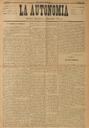 La Autonomía : periódico republicano democrático federal, núm. 11, 28/6/1890 [Exemplar]