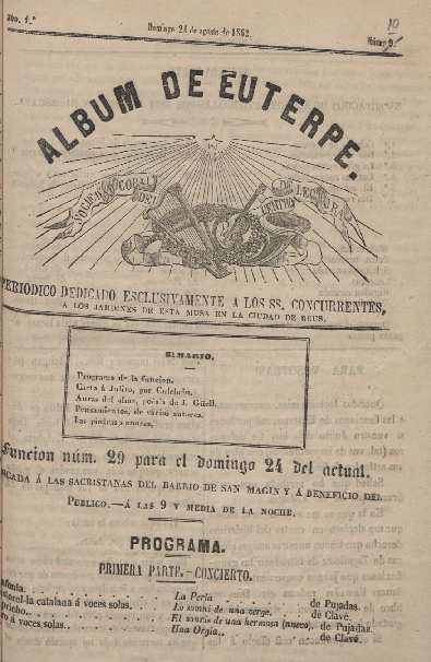 Álbum de Euterpe, núm. 10, 21/8/1862 [Exemplar]