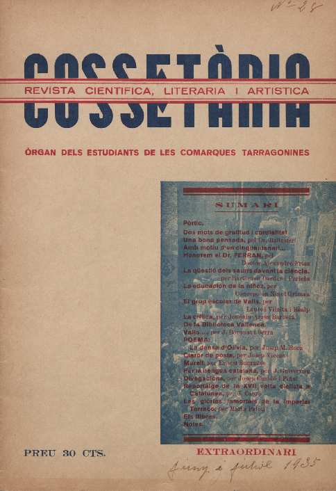 Cosset&agrave;nia, n&uacute;m. 28, 6/1935 [Exemplar]
