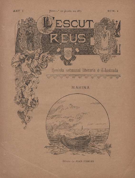 L'Escut de Reus, n&uacute;m. 4, 1/7/1893 [Exemplar]