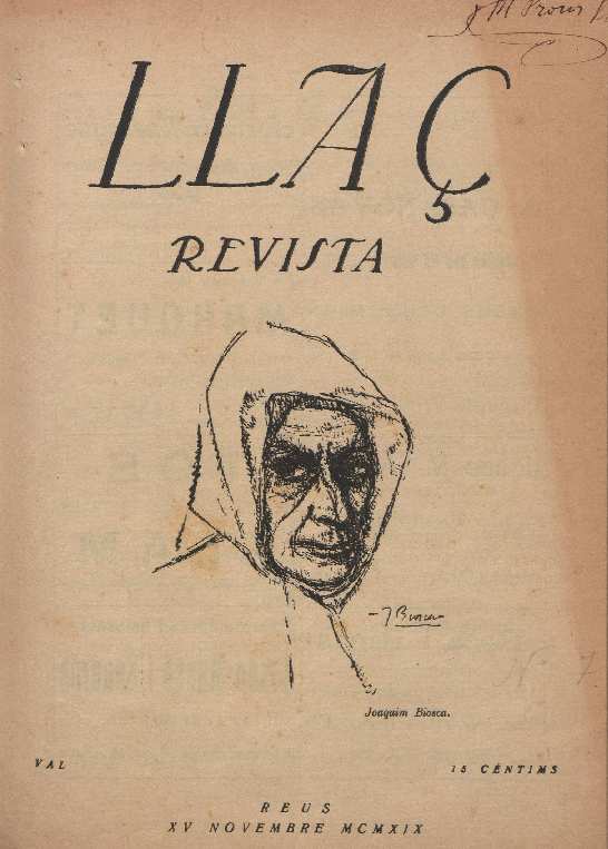 Lla&ccedil;, n&uacute;m. 7, 15/11/1919 [Exemplar]