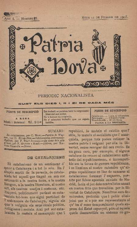 Patria Nova, n&uacute;m. 5, 11/2/1905 [Exemplar]