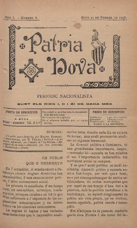 Patria Nova, n&uacute;m. 6, 21/2/1905 [Exemplar]