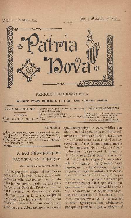 Patria Nova, n&uacute;m. 10, 1/4/1905 [Exemplar]