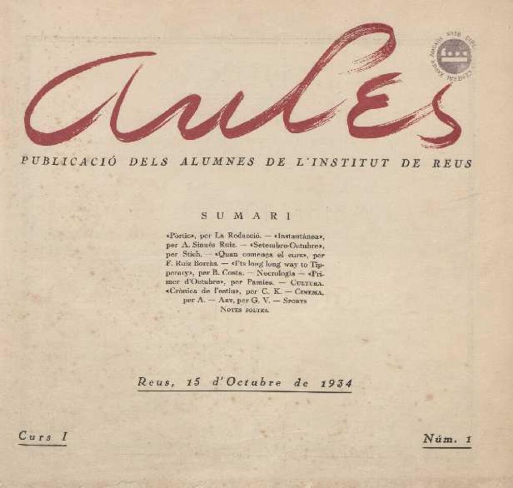 Aules, 15/10/1934 [Exemplar]