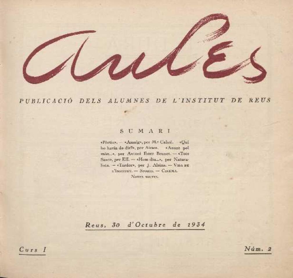 Aules, 30/10/1934 [Exemplar]