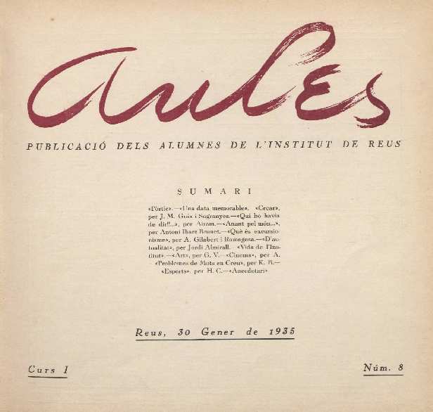 Aules, 30/1/1935 [Exemplar]