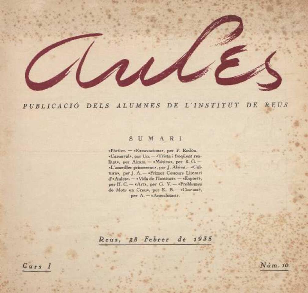 Aules, 28/2/1935 [Exemplar]