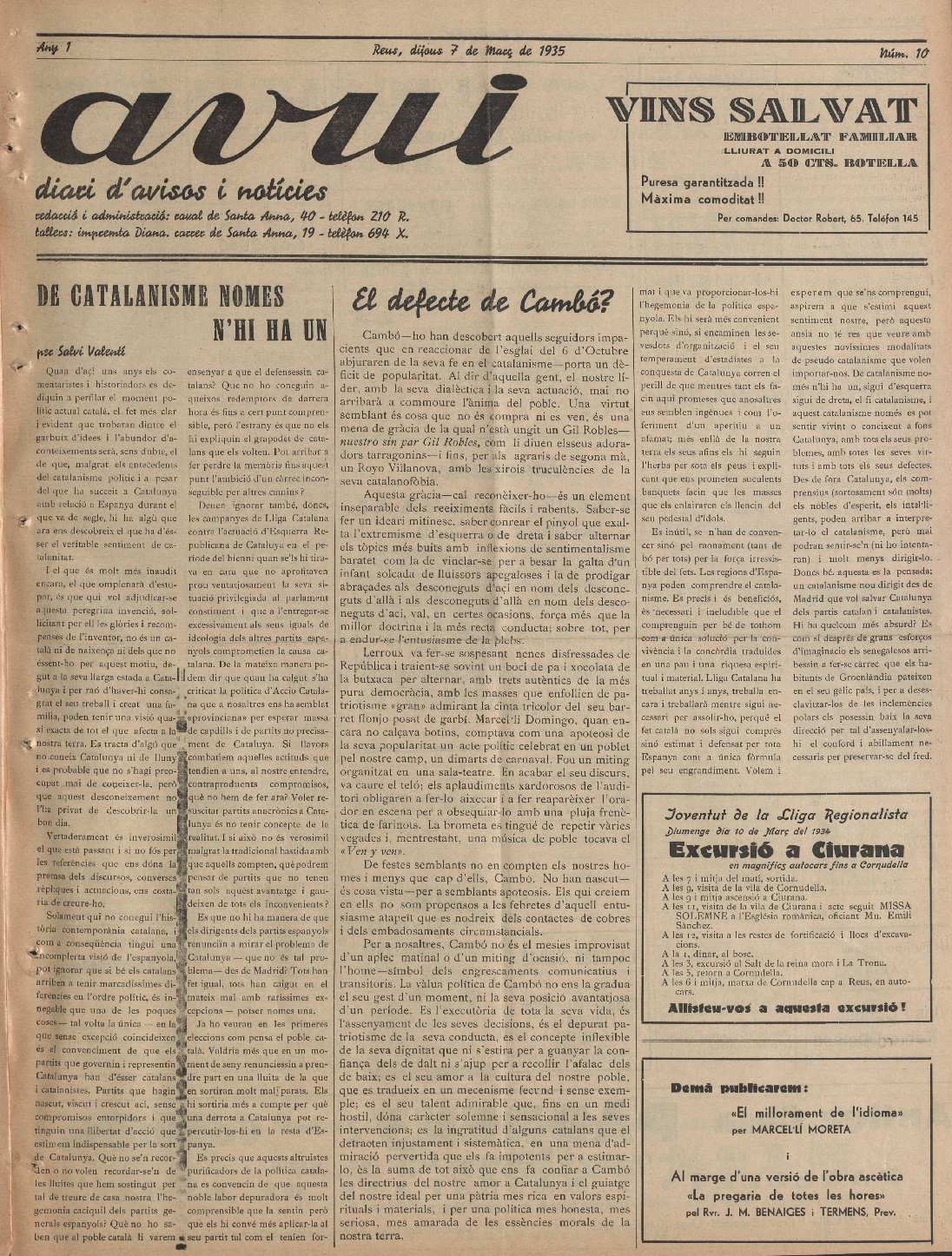 Avui, 7/3/1935 [Exemplar]