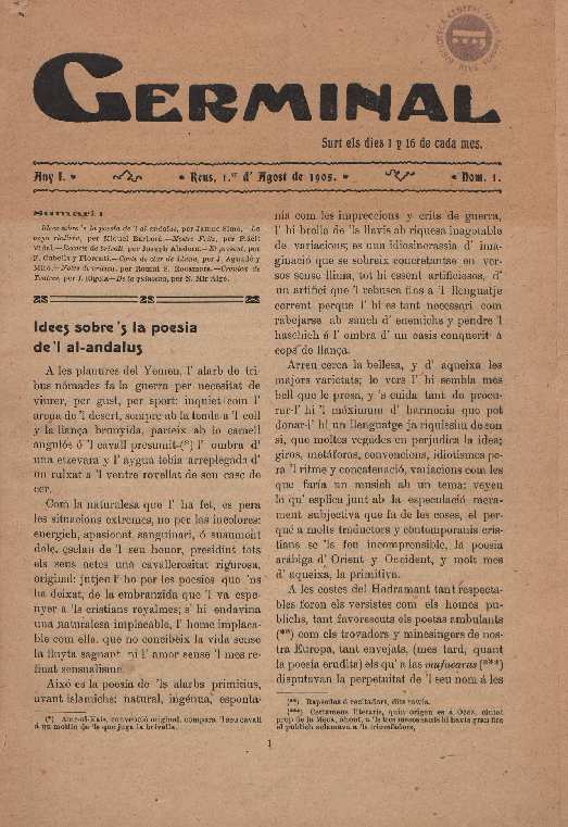 Germinal, 1/8/1905 [Exemplar]