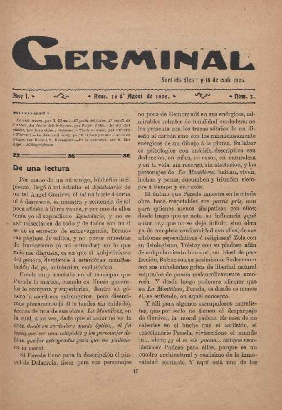 Germinal, 16/8/1905 [Exemplar]