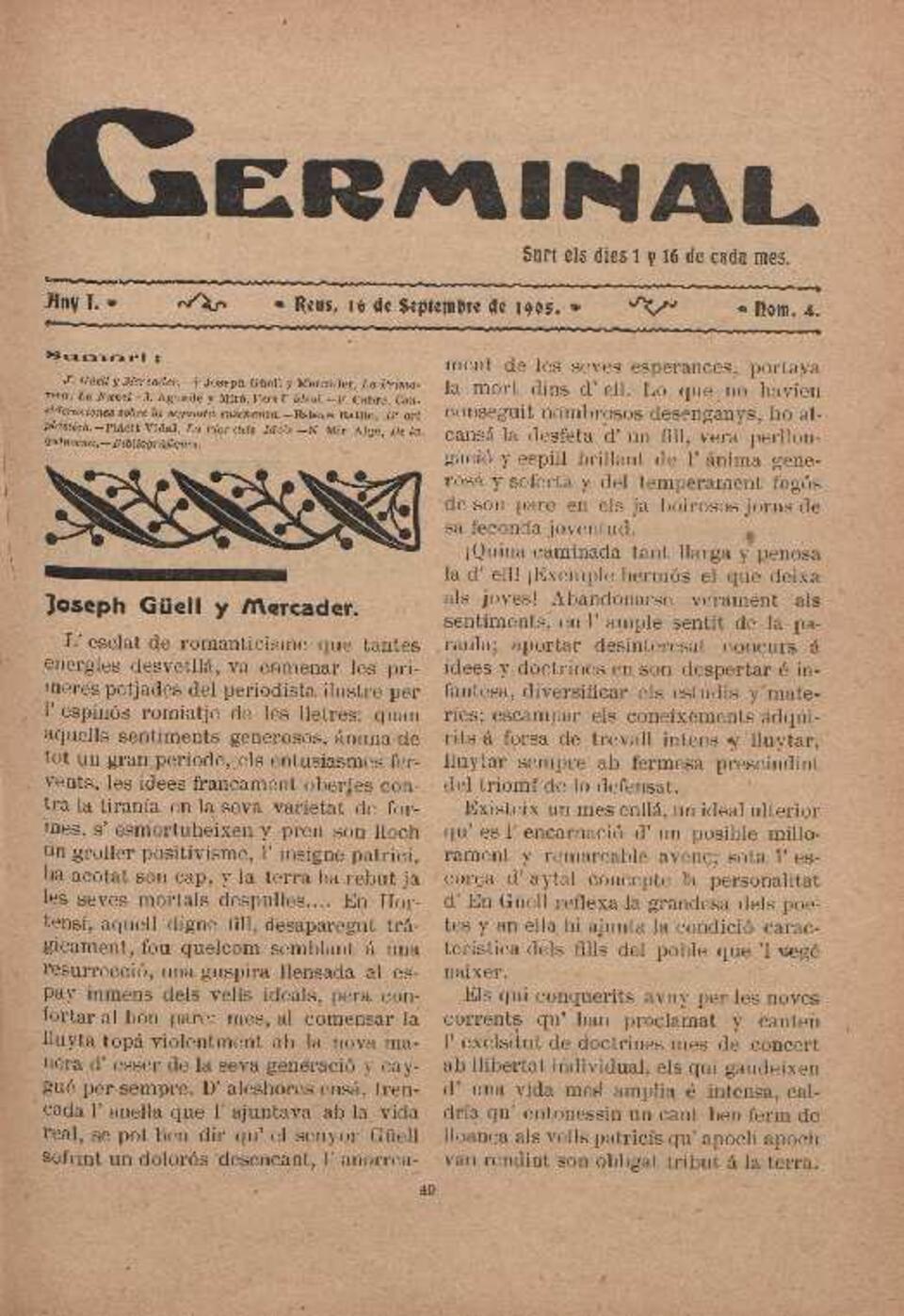 Germinal, 16/9/1905 [Exemplar]
