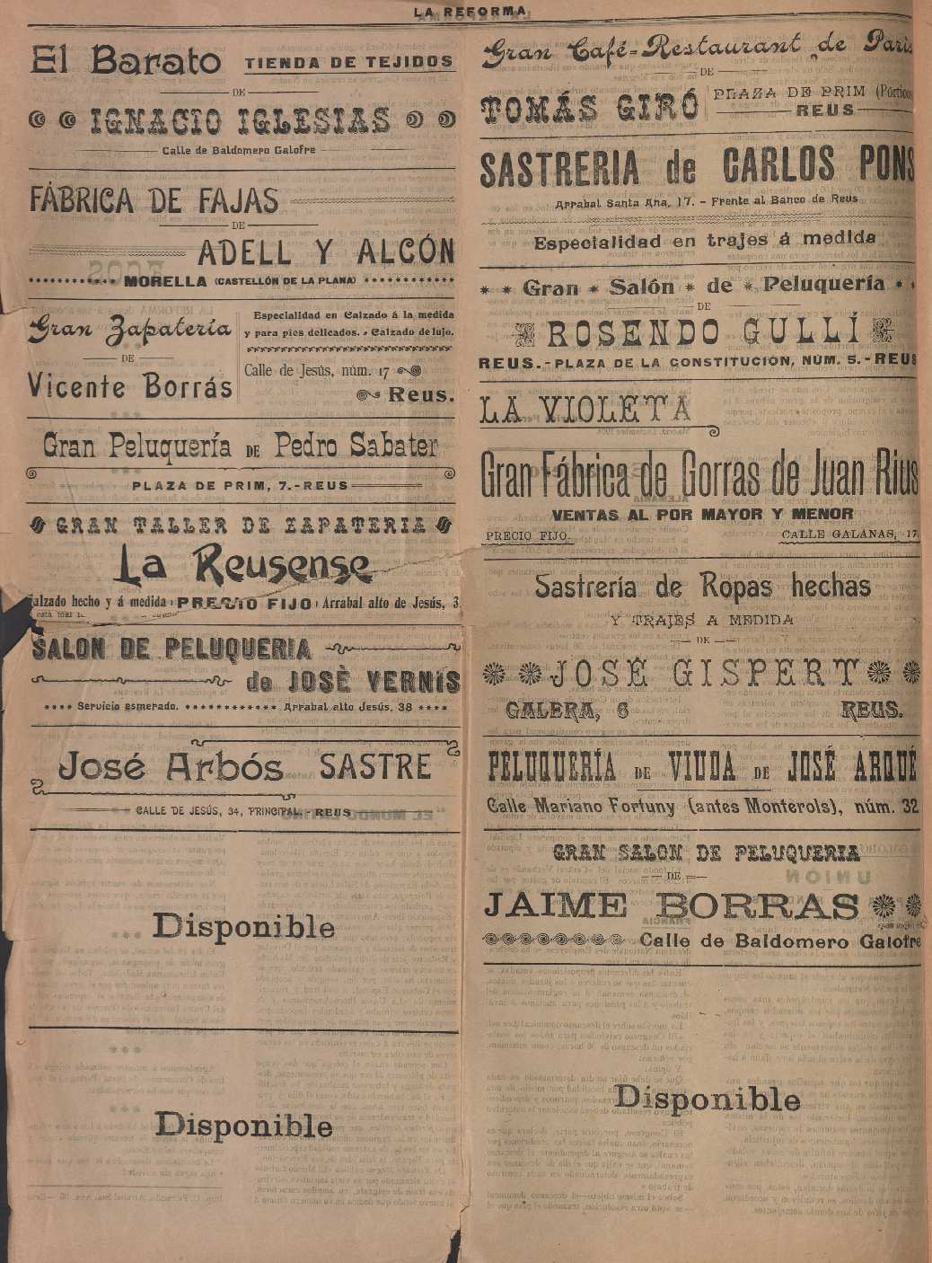 La Reforma, 31/12/1904 [Exemplar]