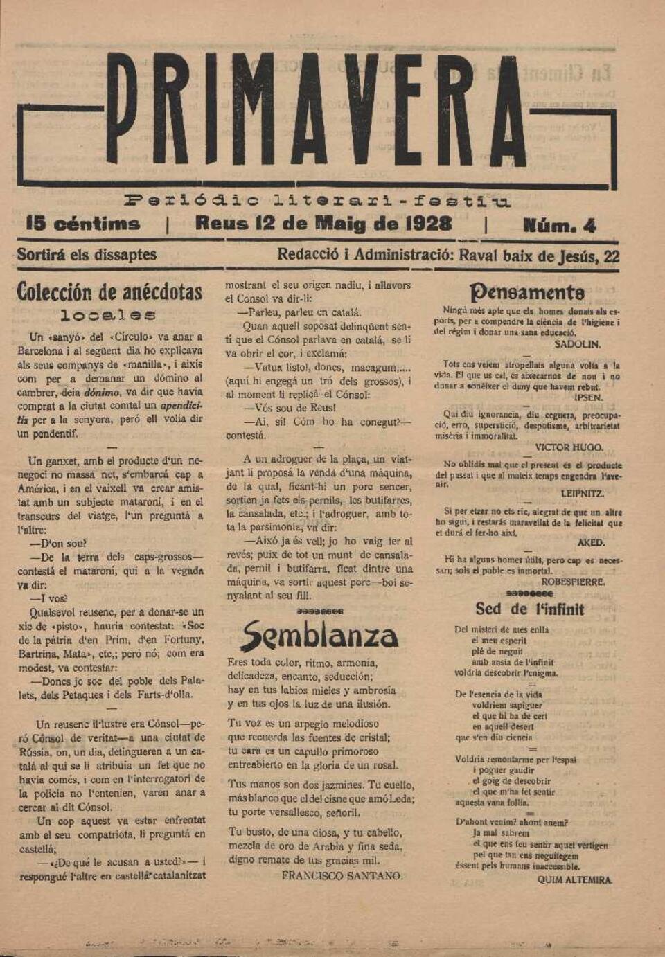 Primavera, 12/5/1928 [Exemplar]