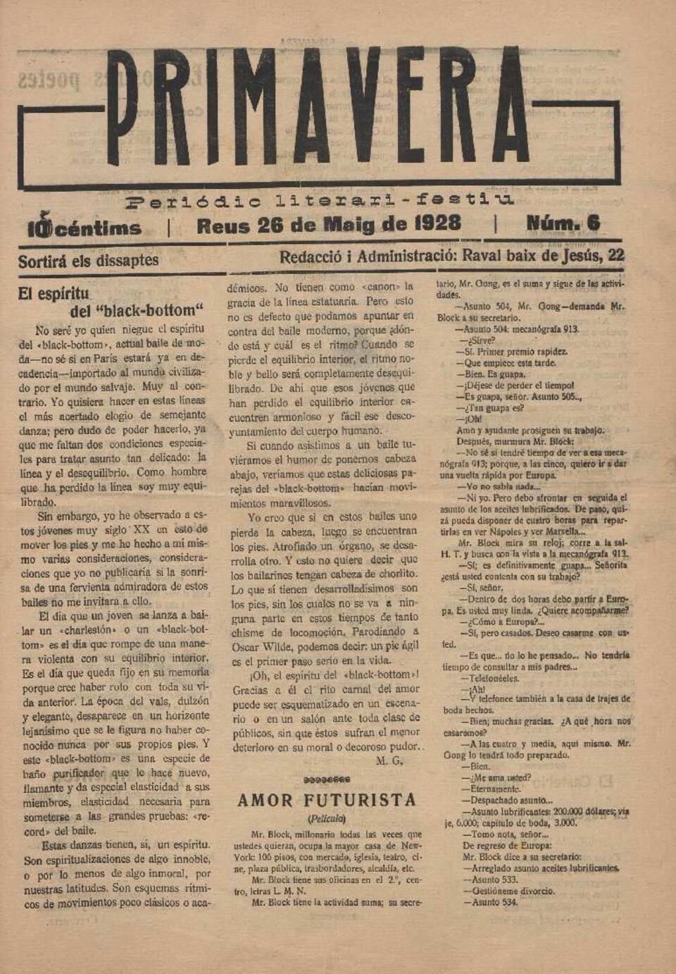 Primavera, 26/5/1928 [Exemplar]