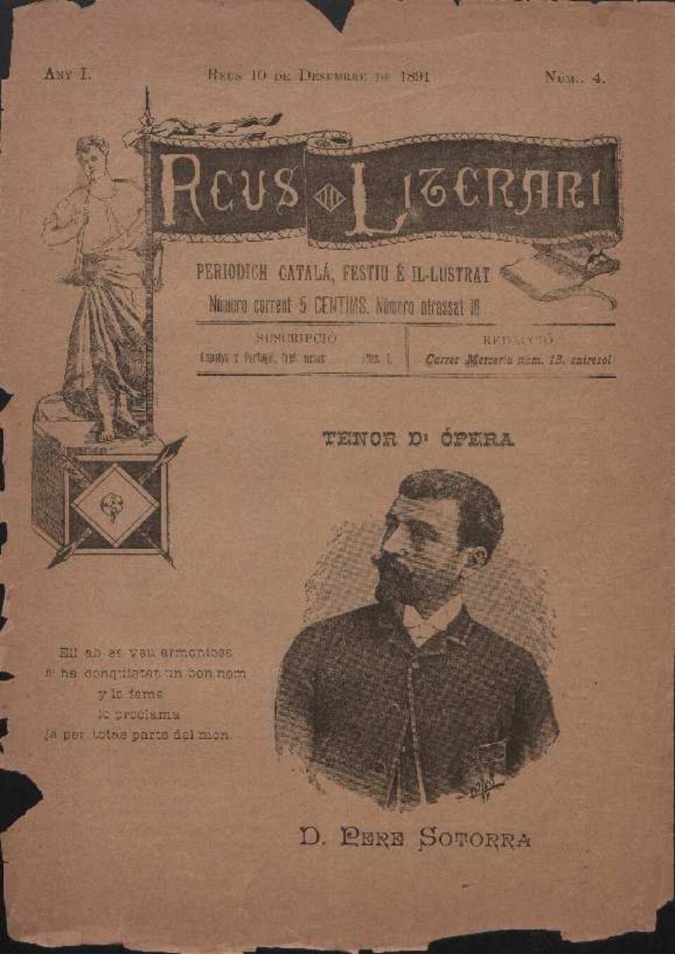 Reus Literari, 10/12/1891 [Exemplar]