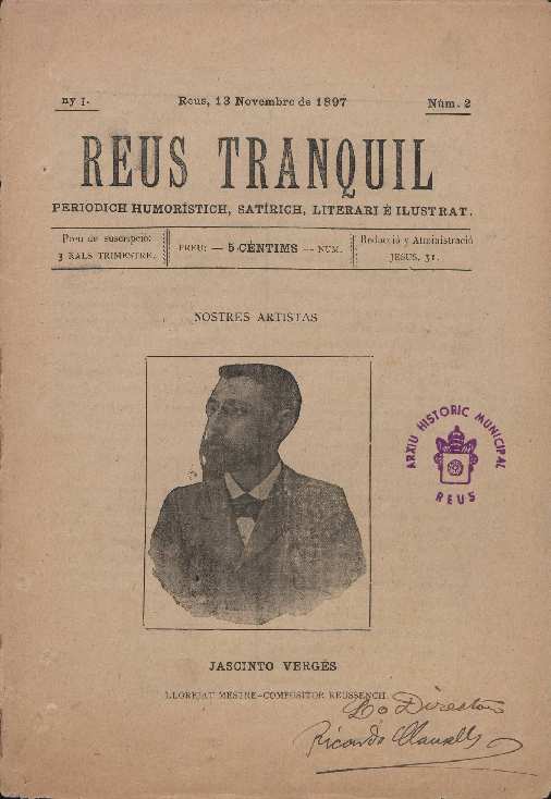 Reus Tranquil, 13/11/1897 [Exemplar]