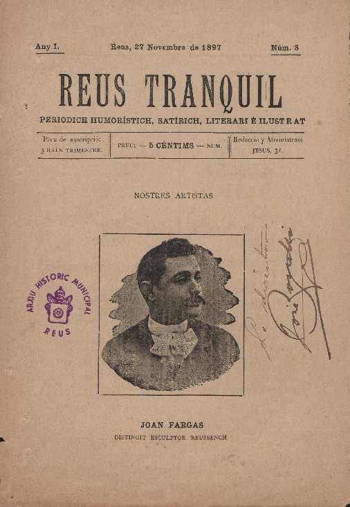 Reus Tranquil, 27/11/1897 [Exemplar]