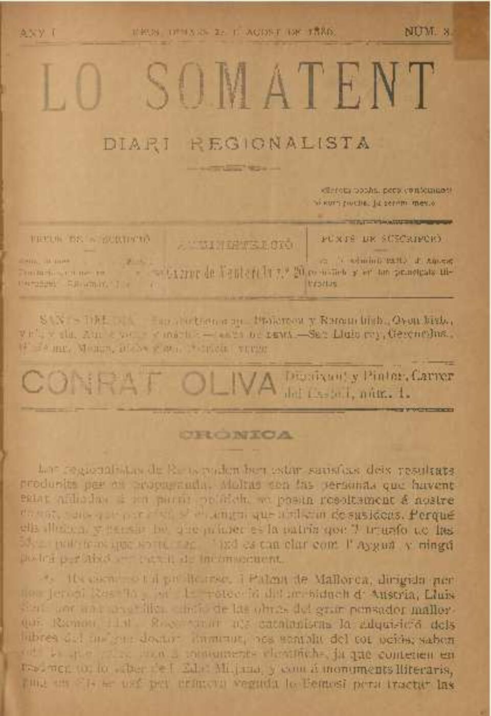 Lo Somatent, n&uacute;m. 8, 24/8/1886 [Exemplar]